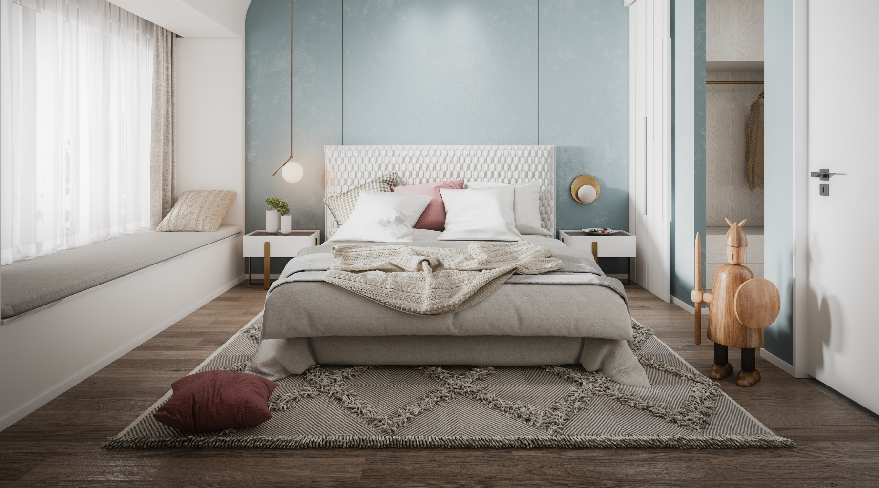 2BHK Guest Bedroom Design