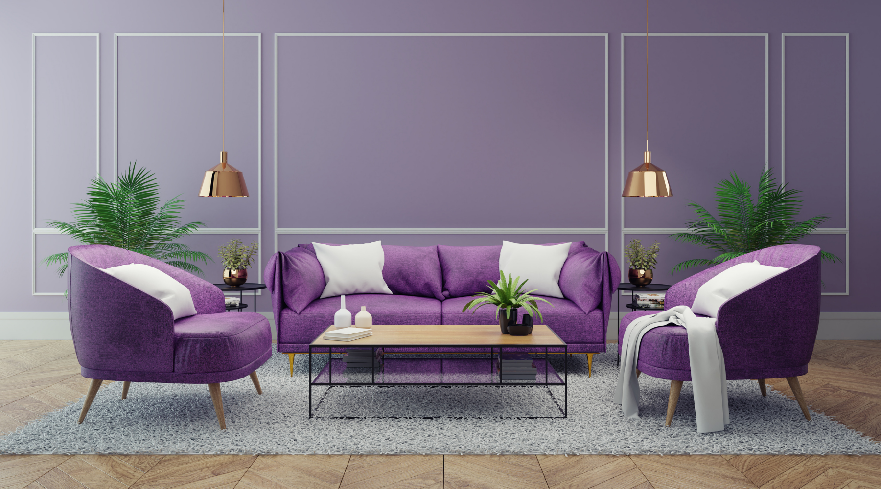 2BHK Living Design with TV Unit